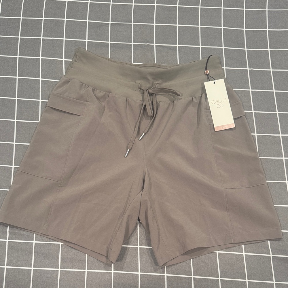 CALIA Women's Athletic Shorts in Taupe